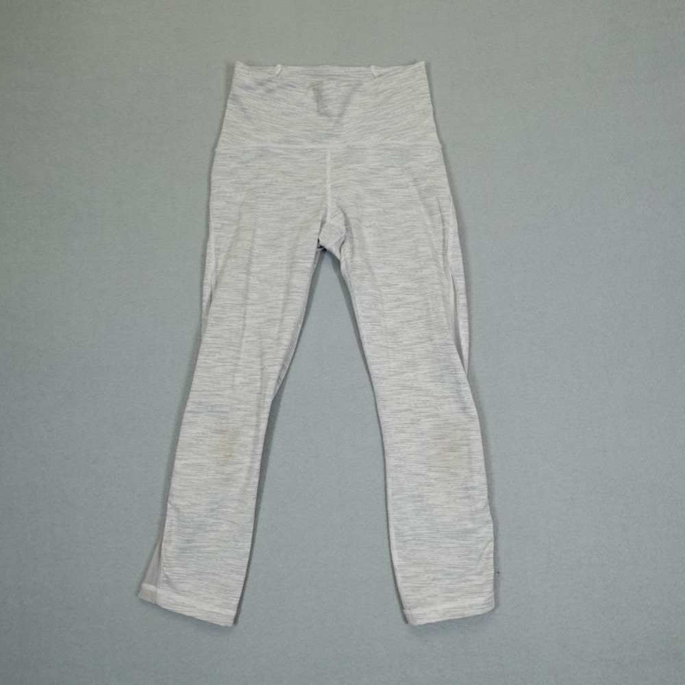 Lululemon Leggings Kids 4 Gray Space Dye Base Layer Thermal Yoga Pants Athletic